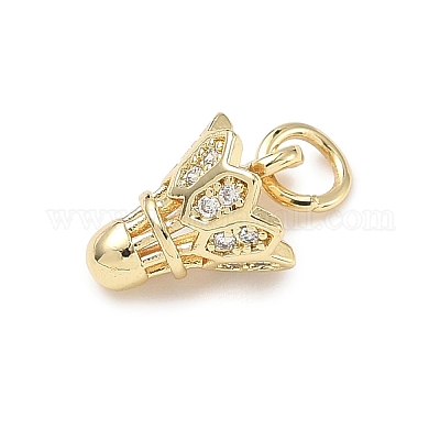 Латунные микро проложить кубического циркония подвески ZIRC-I356-37G-1