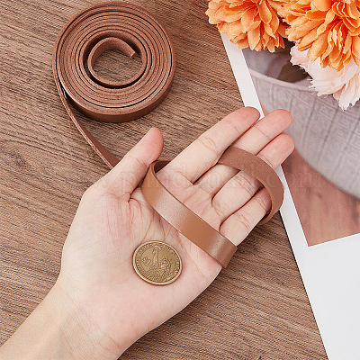 2 м плоский кожаный шнур LC-WH0007-07B-02-1