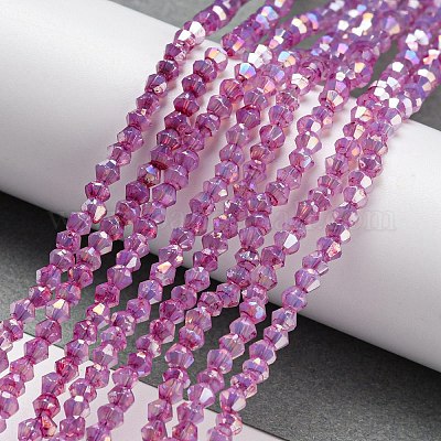 Запекание окрашенные прозрачные стеклянные бусины нити DGLA-F002-04-1