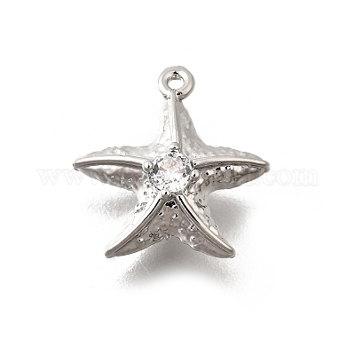 Подвески из латуни с прозрачным фианитом KK-C096-14B-P-1