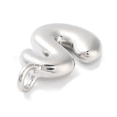 Подвески из латуни с покрытием стойки с буквами-шариками KK-C050-01P-S-1