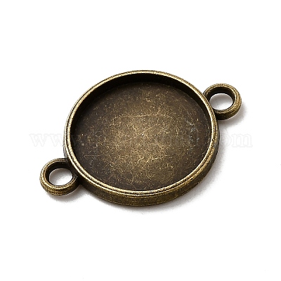 Плоские круглые параметров соединителя сплав кабошон PALLOY-N0087-03AB-NF-1