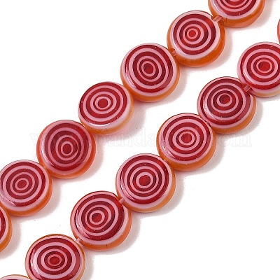 Бусы лэмпворк ручной работы LK-R004-50F-1