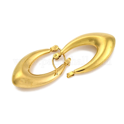 Серьги-кольца из нержавеющей стали 304 с ионным покрытием ltter v EJEW-H013-11G-1