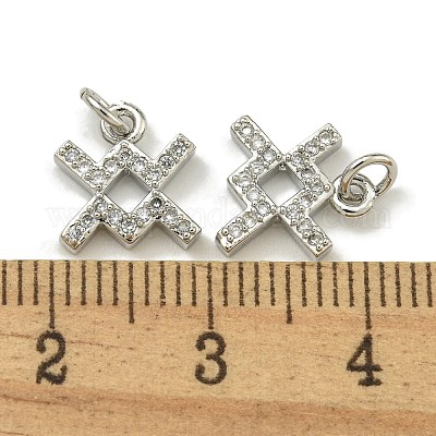 Стойки обшивки латунь микро проложить Циркон подвеску KK-K386-02F-P-1