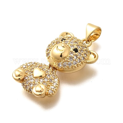 Покрытие стойки латунь микропаве прозрачные подвески из кубического циркония KK-M309-39G-G-1