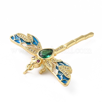 Стойки обшивки латунь микро проложить Циркон подвеску KK-E281-07G-02-1