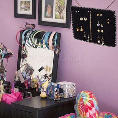 Прямоугольные бархатные серьги EDIS-WH0022-12B-1