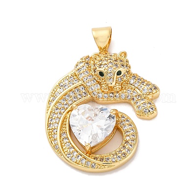 Латунные микро проложить кубического циркония подвески KK-S510-46G-02-1