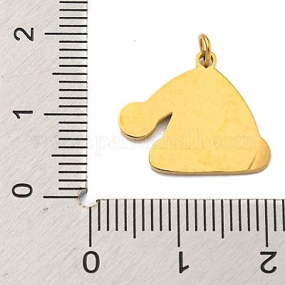 Подвески из нержавеющей стали 304 с ионным покрытием (IP) на рождественскую тематику STAS-O005-01L-G-1