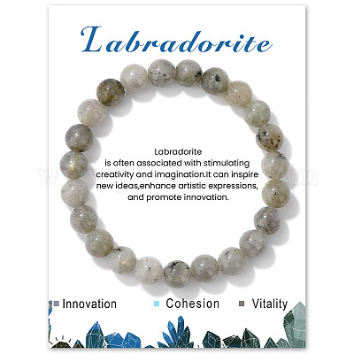 Браслеты из синтетического лабрадорита с бусинами PW-WG7FE75-09-1-1