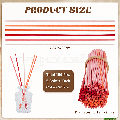 150 шт. сменные палочки для диффузора из волокна 5 цветов DIY-CP0010-77B-1
