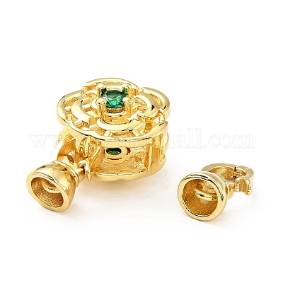 Реечное покрытие латунь зеленый кубический цирконий застежка-молния KK-E034-27G-1