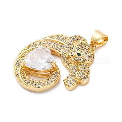 Латунные микро проложить кубического циркония подвески KK-S510-46G-02-1