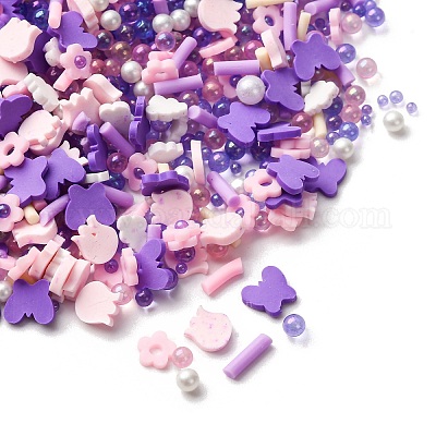 Кабошоны из полимерной глины ручной работы и пластиковые бусины для изготовления фурнитуры для бижутерии своими руками CLAY-B007-04C-1