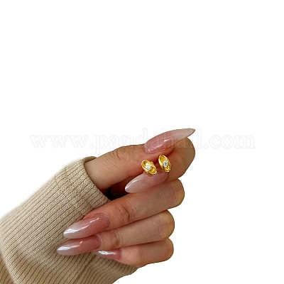 925 серьги-гвоздики из стерлингового серебра с прозрачным кубическим цирконием EJEW-K301-01MG-1