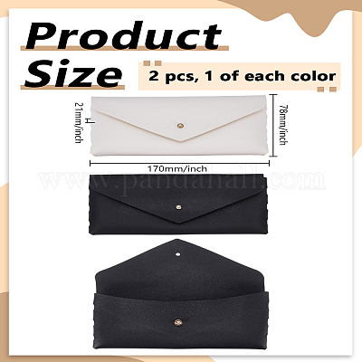 2 шт. 2-х цветный чехол для очков из ПВХ-кожи&nbsp;ABAG-LP0001-88-1