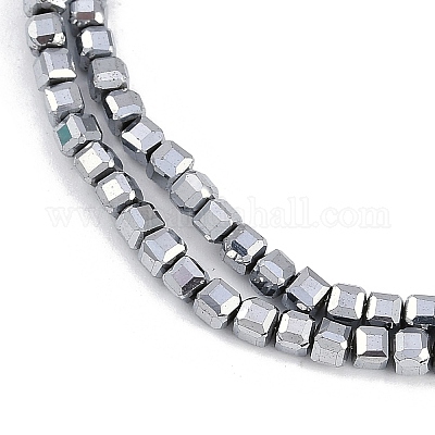 Гальванические нити из синтетических немагнитных гематитовых бусин G-H072-C01-01-1