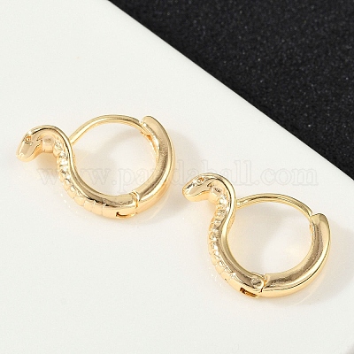 Латунные серьги обруча EJEW-Q016-13G-1
