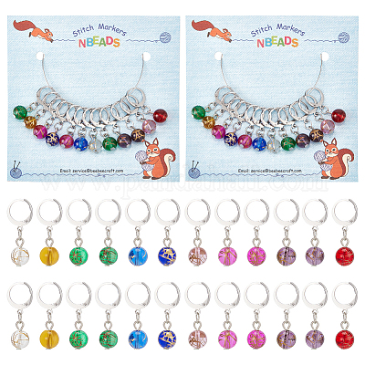 12шт круглые прозрачные стеклянные подвесные украшения HJEW-PH01773-1