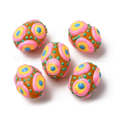 Стеклянные эмалевые бусины&nbsp;GLAA-C038-01D-1