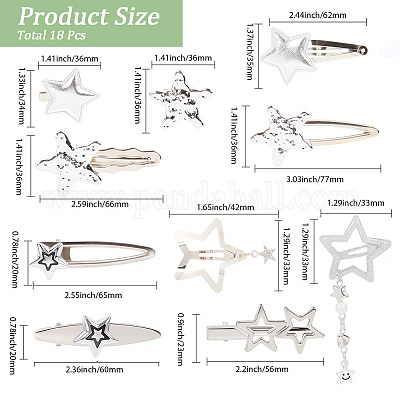 1 набор железных заколок для волос из кожи аллигатора MRMJ-CP0001-49-1