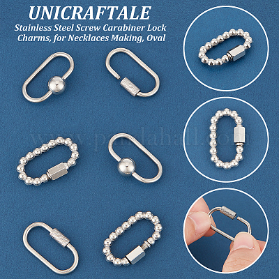 6 шт. 3 стиля подвески-карабиновые замки из нержавеющей стали 304 STAS-UN0060-17-1