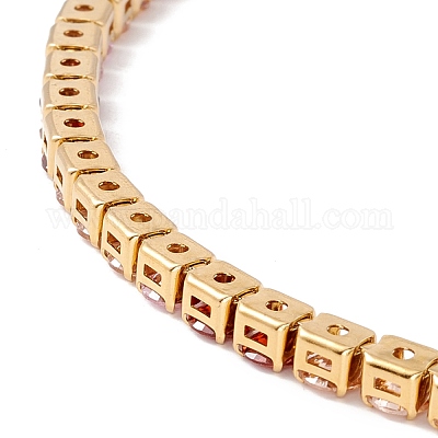 Классическое теннисное ожерелье из кубического циркония NJEW-G017-02B-G-1