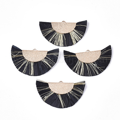 Подвески из рафии с кисточками FIND-T026-14-1