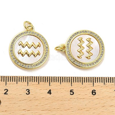 Латунные микропаве прозрачные подвески с фианитом KK-K365-02A-G-1