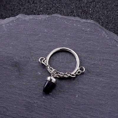 Кольца для носа из нержавеющей стали 316l с микропаве из кубического циркония WG352E4-05-1