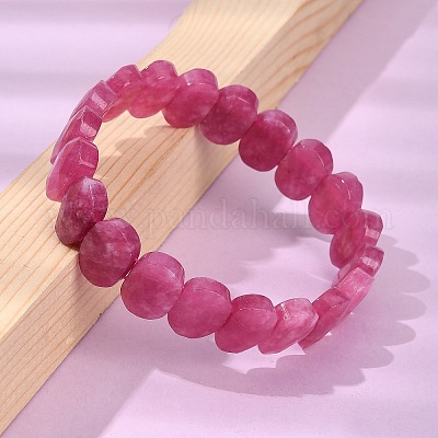 Овальные браслеты из натурального малайзийского нефрита с бусинами G-P589-02A-05-1