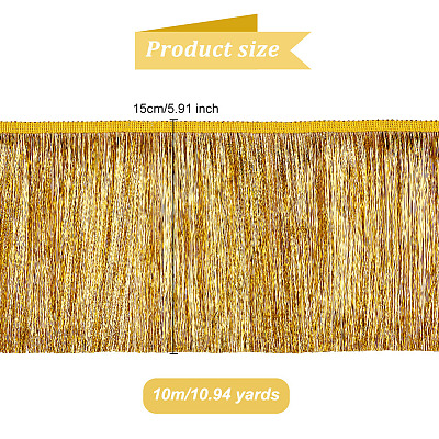 Лента из полиэстера с кисточками длиной 10 м. OCOR-WH0046-67-1