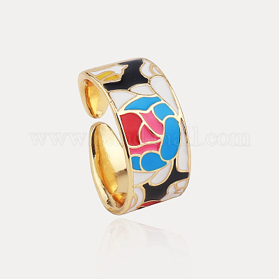 Регулируемые кольца-манжеты из сплава с кубическим цирконием и эмалью в стиле ретро FS-WG5A152-08-1