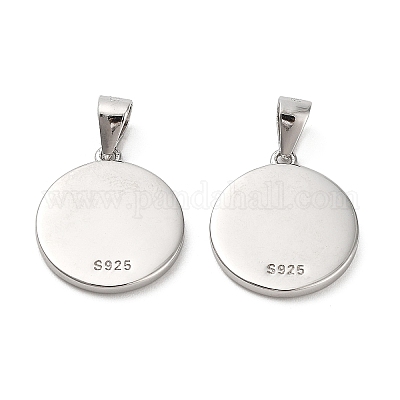 Антикоррозийное родиевое покрытие 925 подвеска из стерлингового серебра с кабошоном STER-I017-017P-1