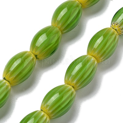 Ручной работы millefiori стеклянные бусины нитки LAMP-F035-12C-1