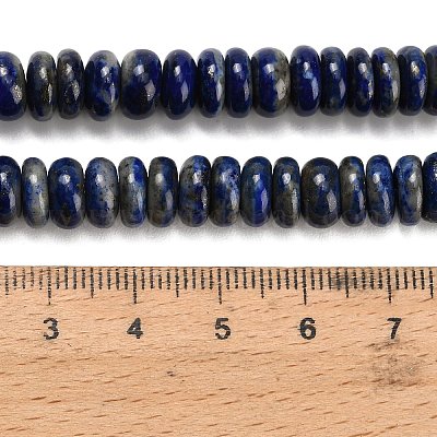 Нитки бусины из натурального ляписа-лазури G-H329-B01-5x8mm-1