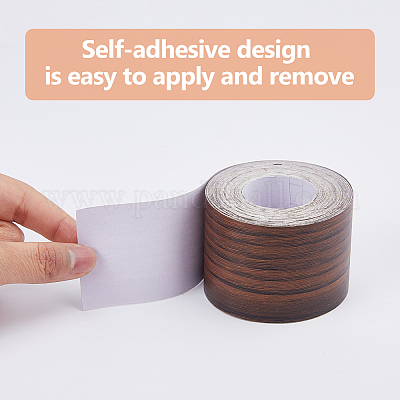 Самоклеящаяся бумага из ПВХ с текстурой дерева DIY-WH0632-19B-02-1