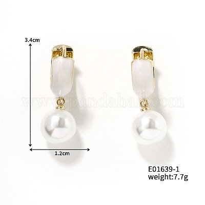 Круглые серьги-кольца с имитацией жемчуга для женщин IR2603-1-1