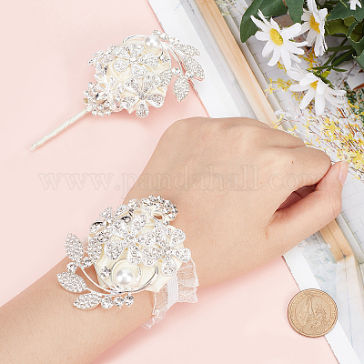 Лента на запястье и брошь AJEW-WH0235-35-1