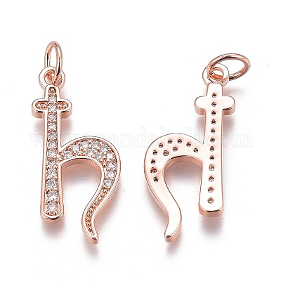 Латунные микропаве прозрачные подвески с фианитом ZIRC-O035-04-1