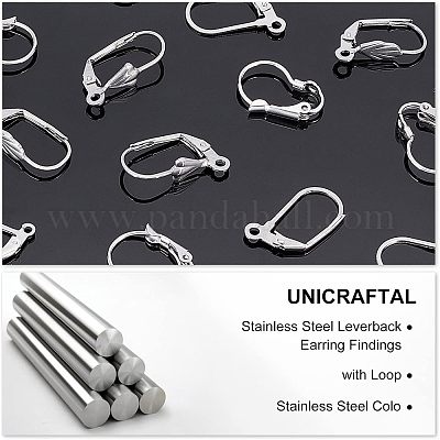 Фурнитура для сережек-гвоздиков из нержавеющей стали 304 STAS-UN0004-53P-1