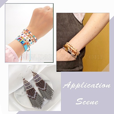 200шт стеклянные бусины с 2 отверстиями SEED-CN0001-20-1