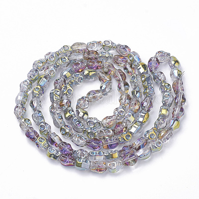 Стеклянные бусины с гальваническим покрытием &nbsp;EGLA-T005-02A-1