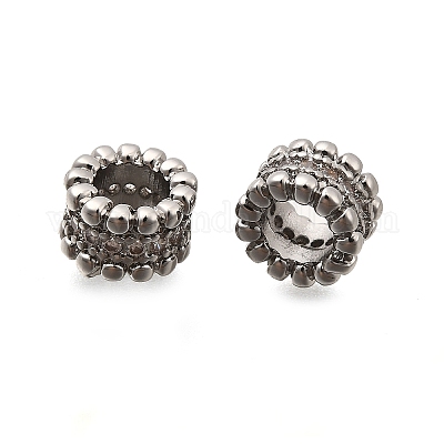 Латунные микро проложить Цирконий Европейский бисером KK-Z126-06P-1