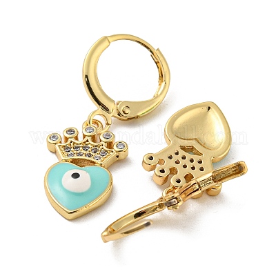 Серьги с подвесками из латуни с покрытием из настоящего 18-каратного золота EJEW-A033-08G-02-1