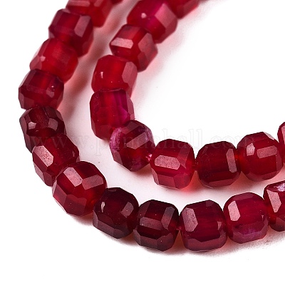 Окрашенные естественный агат бисер пряди G-T138-211E-1