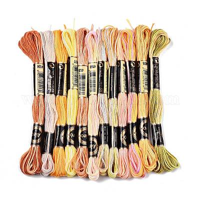 6-слойная полиэфирная нить для вышивания OCOR-FZ0001-01O-1