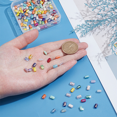 180 шт. 12-х цветные градиентные стеклянные бусины с гальваническим покрытием GLAA-PH0004-14-1