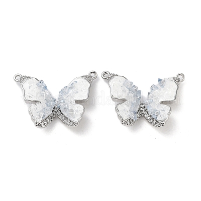 Латунные микропаве прозрачные подвески с фианитом KK-B102-14P-1